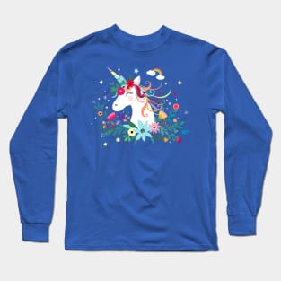 Whimsical Unicorn Love Long Sleeve T-Shirt